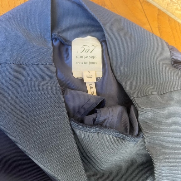 Cinq a Sept Holly Ruffle Sleeve Zip up Jacket & Giles Jogger pant Set - Picture 8 of 8